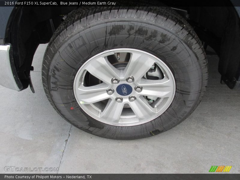 Blue Jeans / Medium Earth Gray 2016 Ford F150 XL SuperCab
