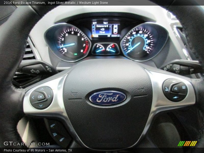 Ingot Silver Metallic / Medium Light Stone 2016 Ford Escape Titanium