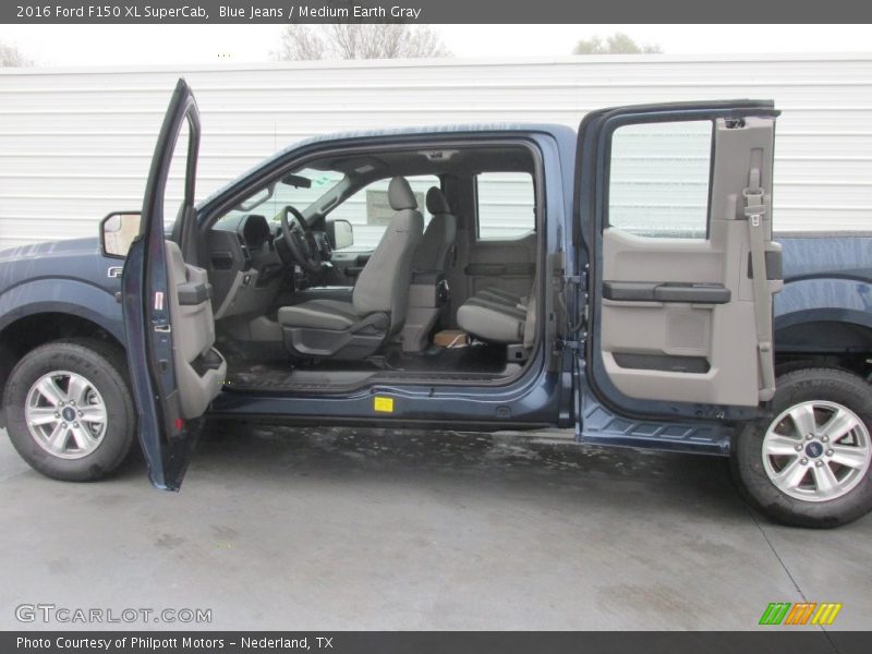 Blue Jeans / Medium Earth Gray 2016 Ford F150 XL SuperCab