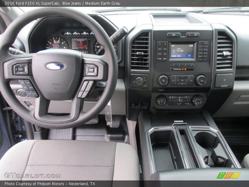 Blue Jeans / Medium Earth Gray 2016 Ford F150 XL SuperCab