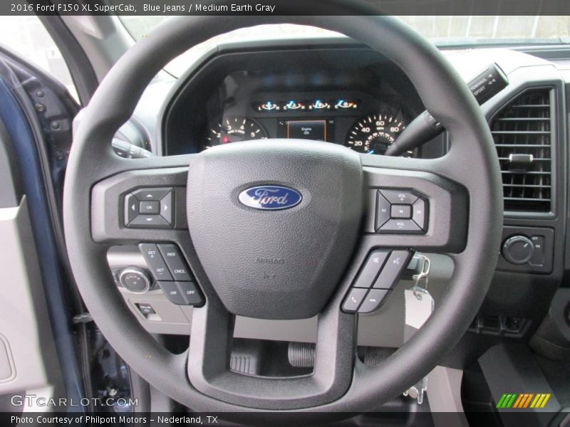 Blue Jeans / Medium Earth Gray 2016 Ford F150 XL SuperCab