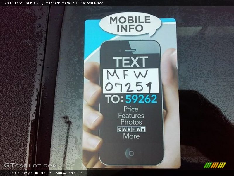 Magnetic Metallic / Charcoal Black 2015 Ford Taurus SEL