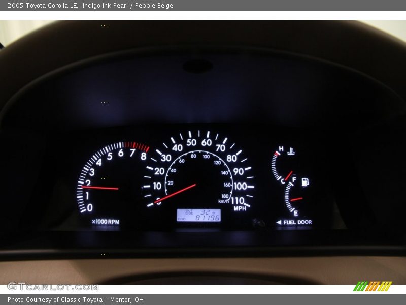 Indigo Ink Pearl / Pebble Beige 2005 Toyota Corolla LE