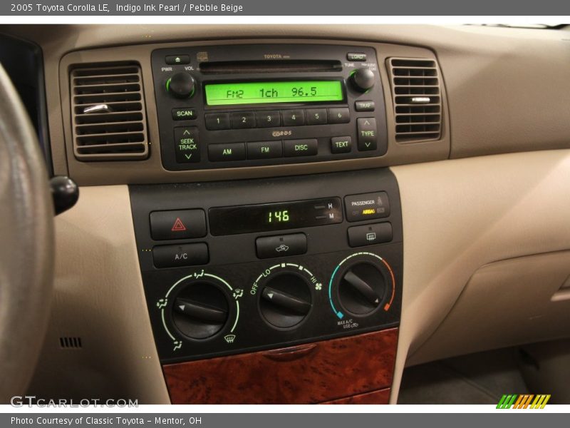 Indigo Ink Pearl / Pebble Beige 2005 Toyota Corolla LE
