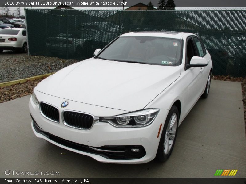 Alpine White / Saddle Brown 2016 BMW 3 Series 328i xDrive Sedan