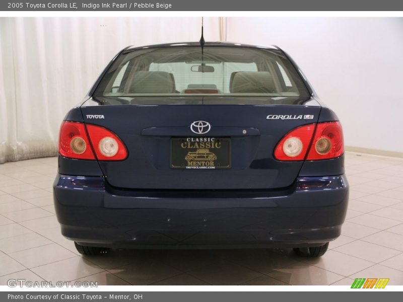 Indigo Ink Pearl / Pebble Beige 2005 Toyota Corolla LE