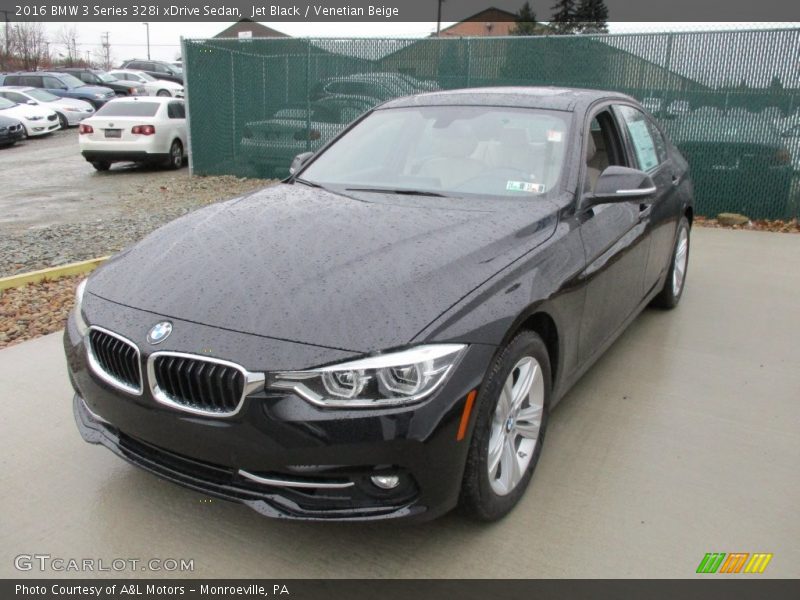 Jet Black / Venetian Beige 2016 BMW 3 Series 328i xDrive Sedan