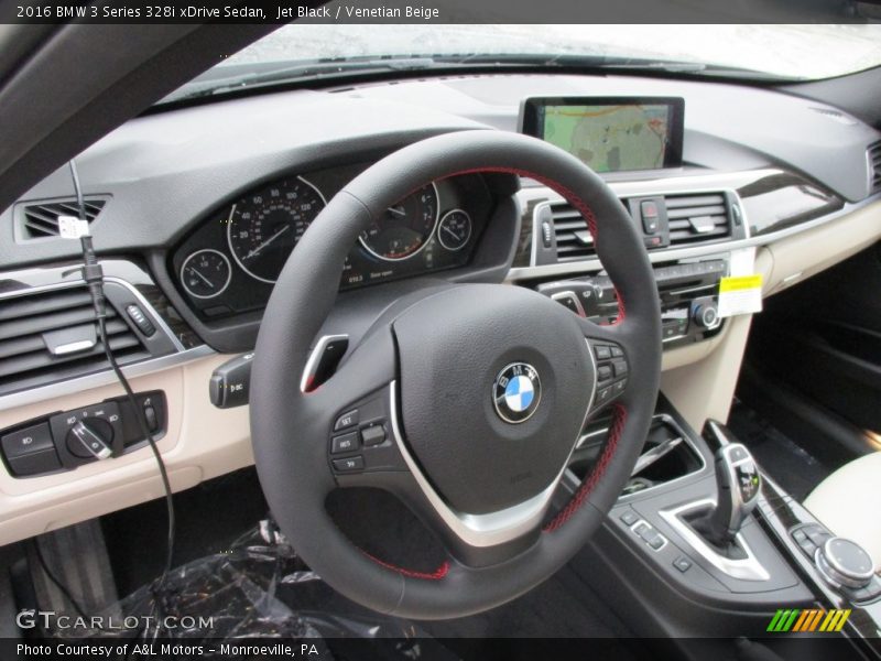 Jet Black / Venetian Beige 2016 BMW 3 Series 328i xDrive Sedan