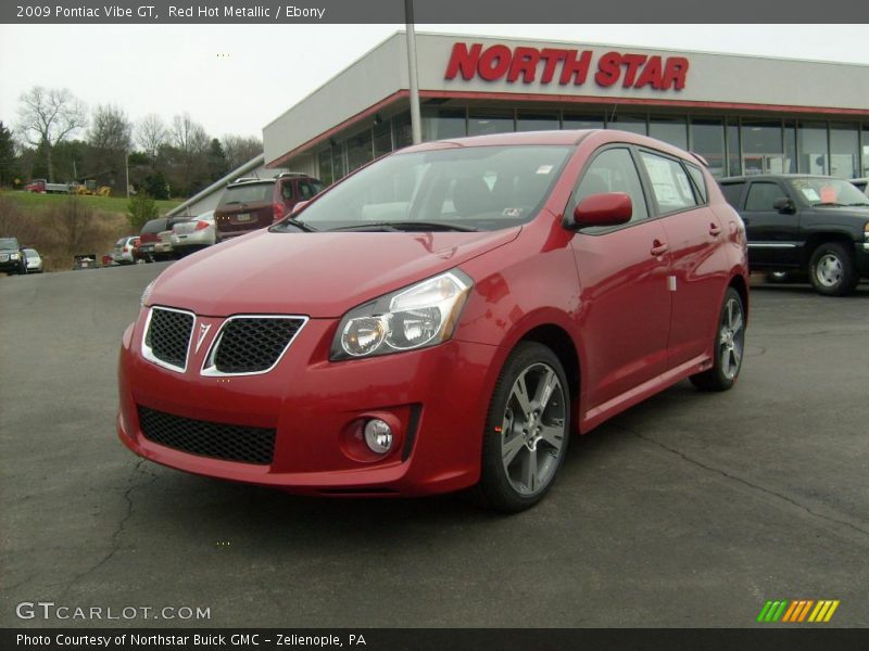 Red Hot Metallic / Ebony 2009 Pontiac Vibe GT
