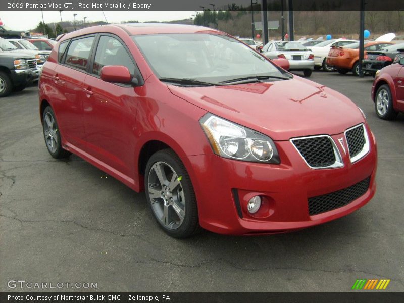 Red Hot Metallic / Ebony 2009 Pontiac Vibe GT