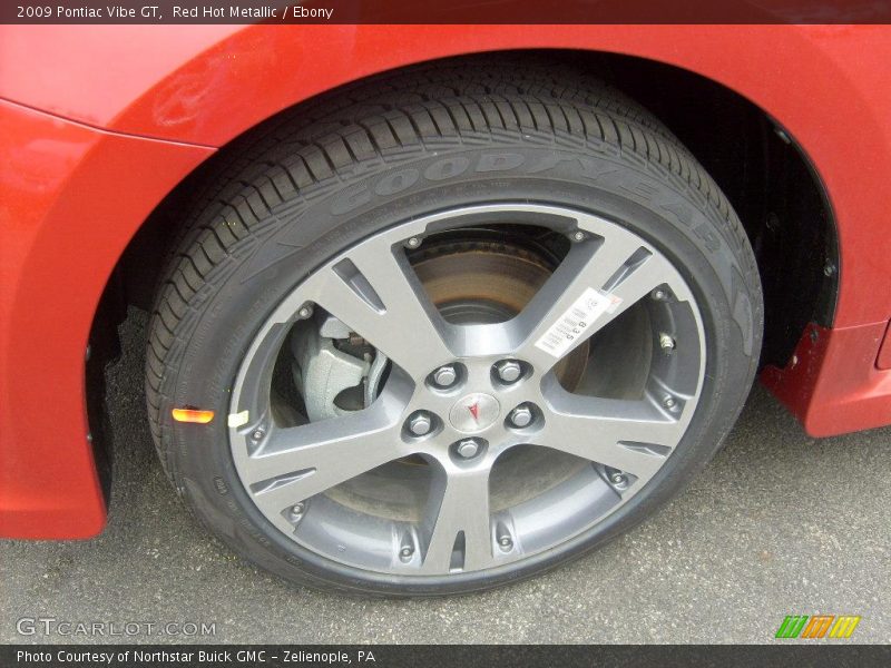 Red Hot Metallic / Ebony 2009 Pontiac Vibe GT