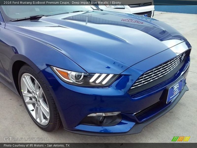 Deep Impact Blue Metallic / Ebony 2016 Ford Mustang EcoBoost Premium Coupe