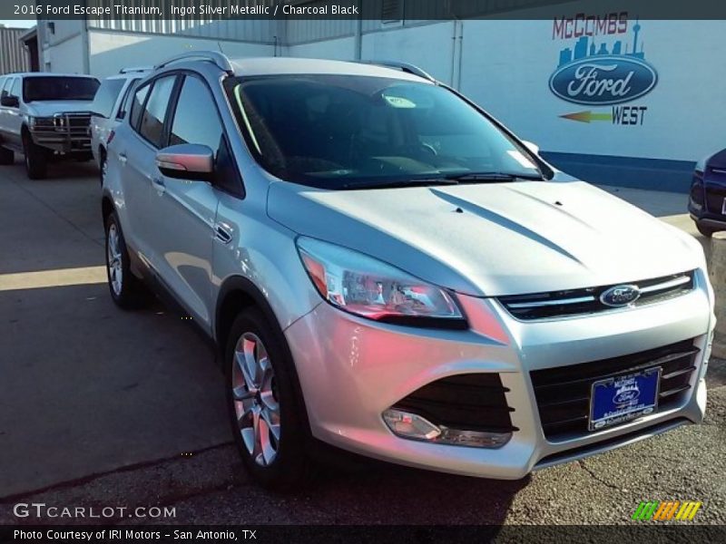 Ingot Silver Metallic / Charcoal Black 2016 Ford Escape Titanium