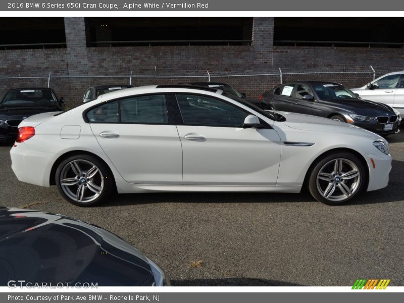 Alpine White / Vermillion Red 2016 BMW 6 Series 650i Gran Coupe