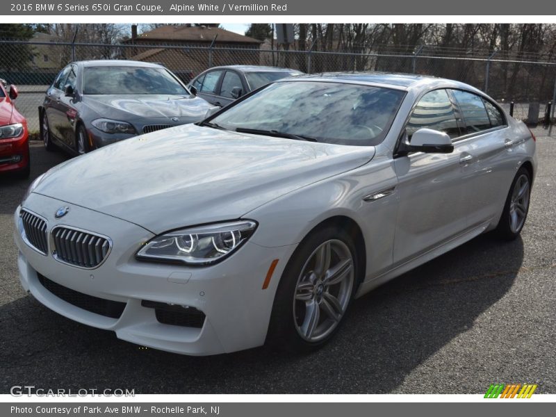 Alpine White / Vermillion Red 2016 BMW 6 Series 650i Gran Coupe