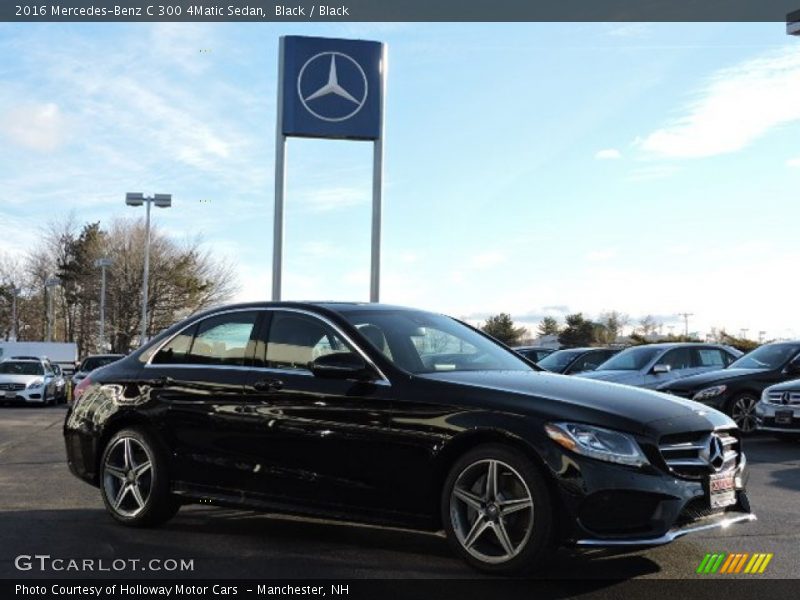 Black / Black 2016 Mercedes-Benz C 300 4Matic Sedan