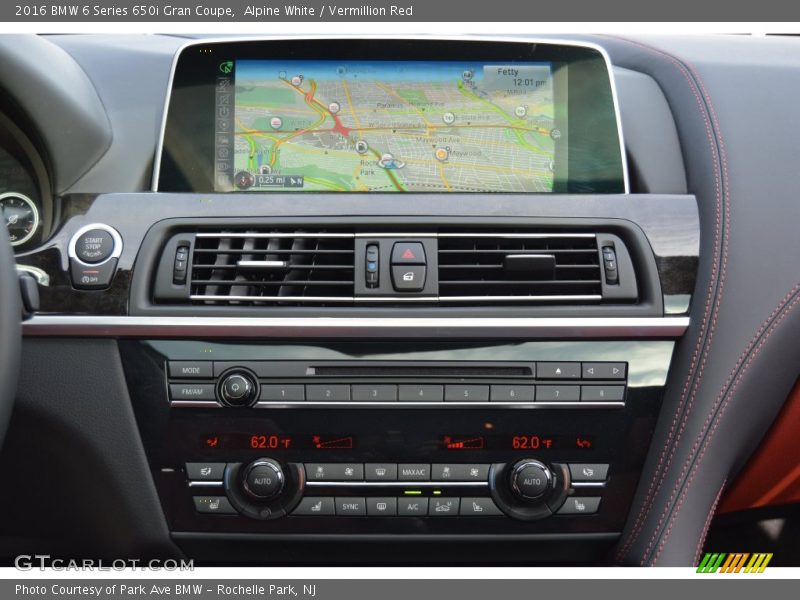 Alpine White / Vermillion Red 2016 BMW 6 Series 650i Gran Coupe