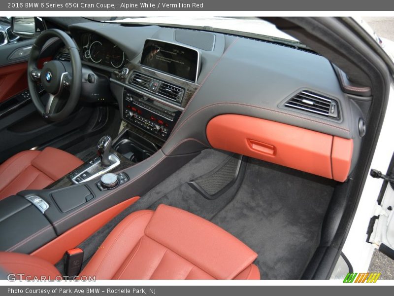 Alpine White / Vermillion Red 2016 BMW 6 Series 650i Gran Coupe