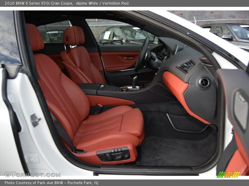Alpine White / Vermillion Red 2016 BMW 6 Series 650i Gran Coupe