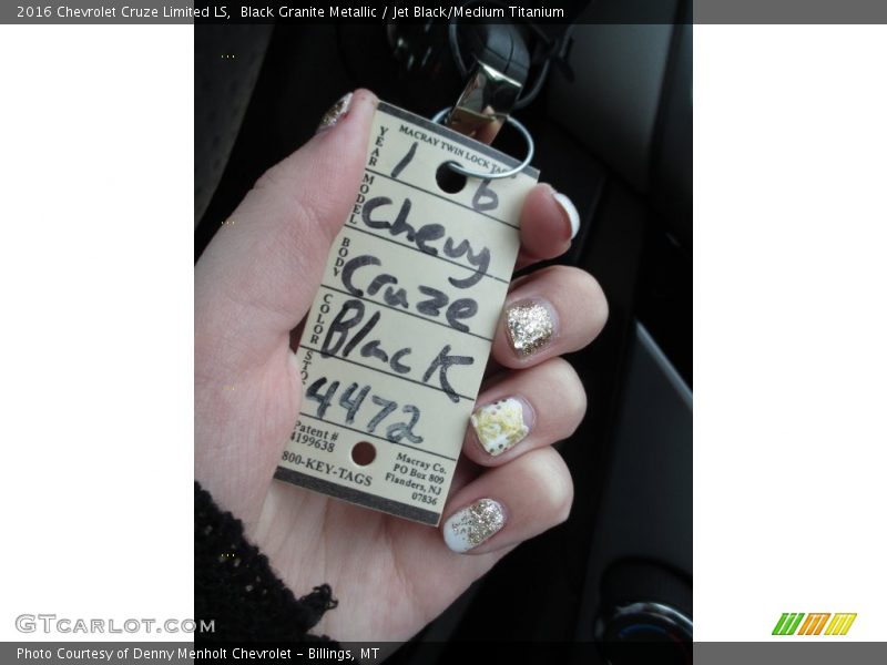 Black Granite Metallic / Jet Black/Medium Titanium 2016 Chevrolet Cruze Limited LS