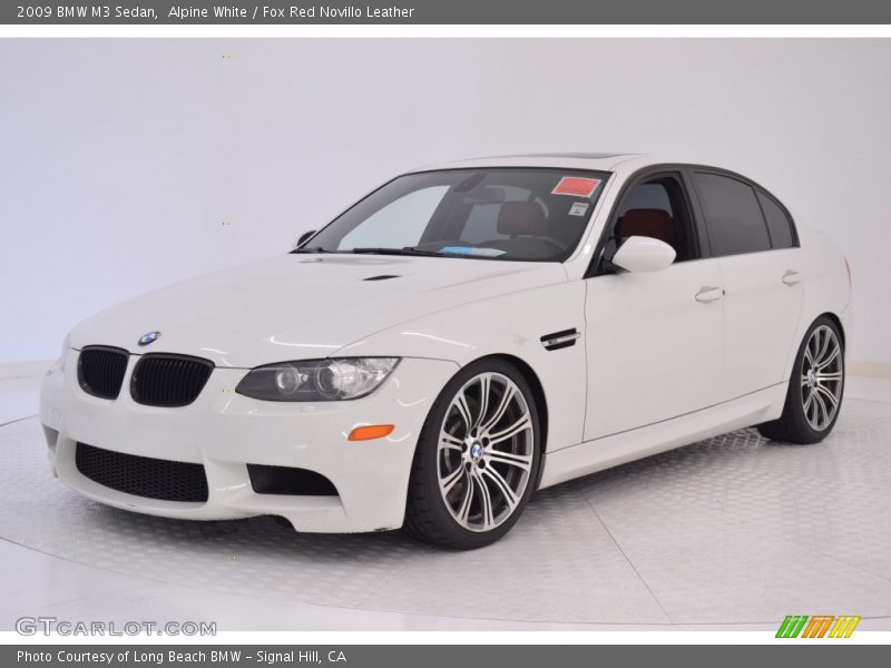 Alpine White / Fox Red Novillo Leather 2009 BMW M3 Sedan