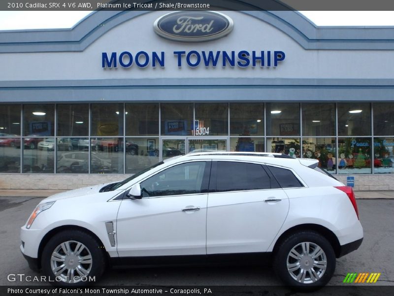 Platinum Ice Tricoat / Shale/Brownstone 2010 Cadillac SRX 4 V6 AWD