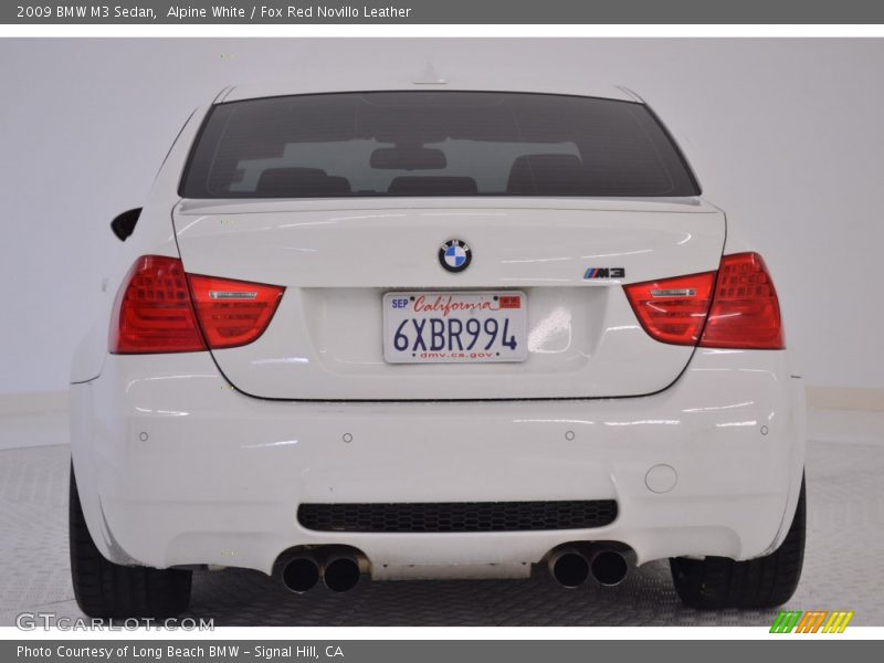 Alpine White / Fox Red Novillo Leather 2009 BMW M3 Sedan