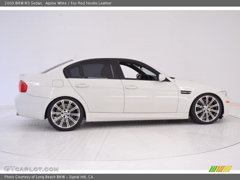 Alpine White / Fox Red Novillo Leather 2009 BMW M3 Sedan