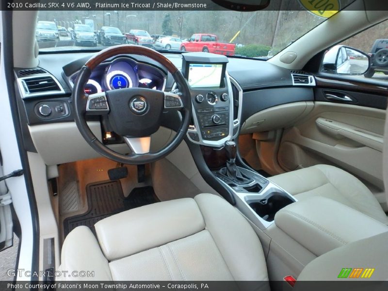 Platinum Ice Tricoat / Shale/Brownstone 2010 Cadillac SRX 4 V6 AWD