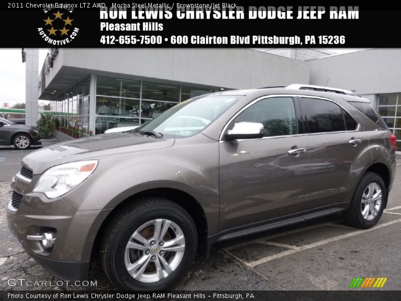 Mocha Steel Metallic / Brownstone/Jet Black 2011 Chevrolet Equinox LTZ AWD