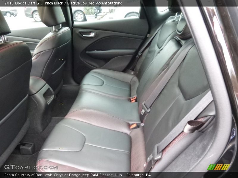 Pitch Black / Black/Ruby Red Accent Stitching 2015 Dodge Dart GT
