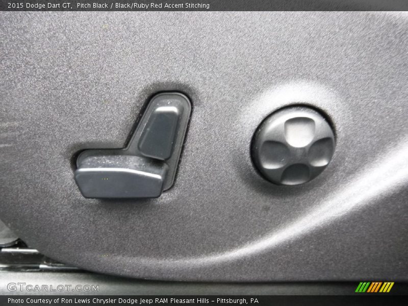 Pitch Black / Black/Ruby Red Accent Stitching 2015 Dodge Dart GT