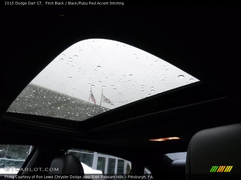 Pitch Black / Black/Ruby Red Accent Stitching 2015 Dodge Dart GT