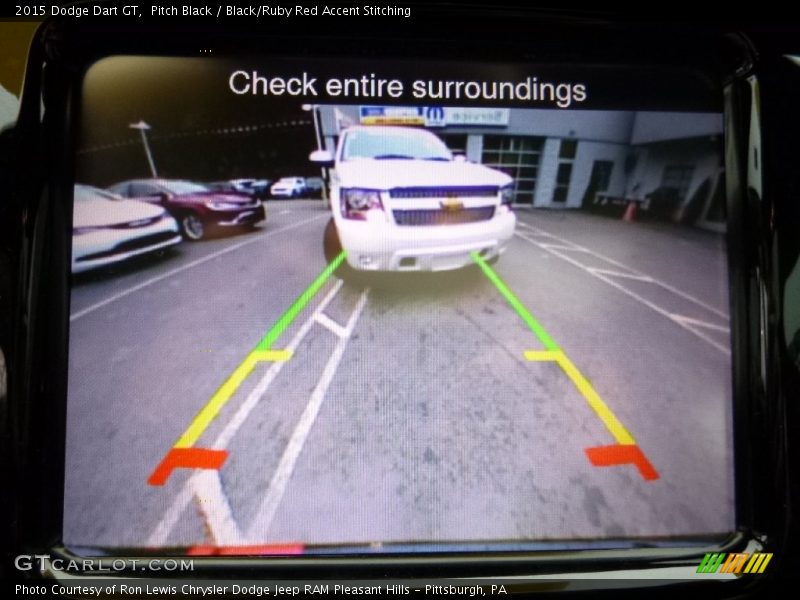 Pitch Black / Black/Ruby Red Accent Stitching 2015 Dodge Dart GT