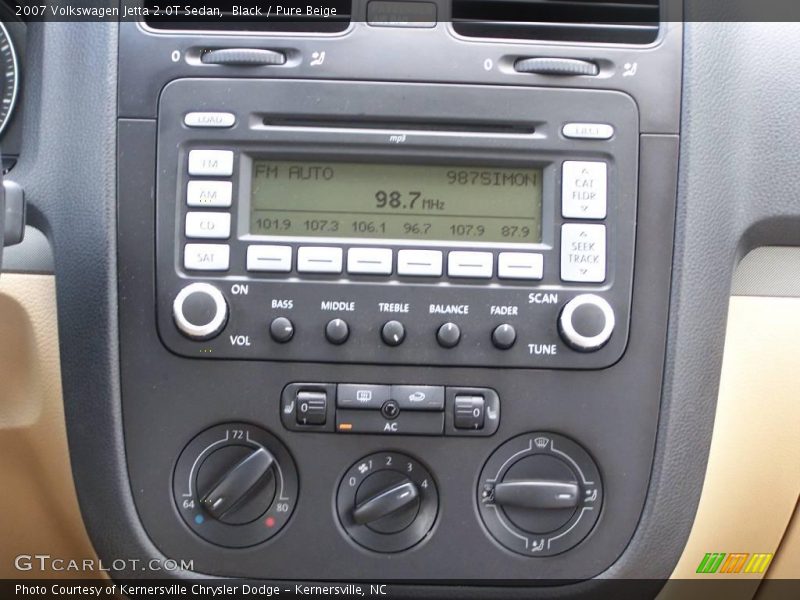 Black / Pure Beige 2007 Volkswagen Jetta 2.0T Sedan