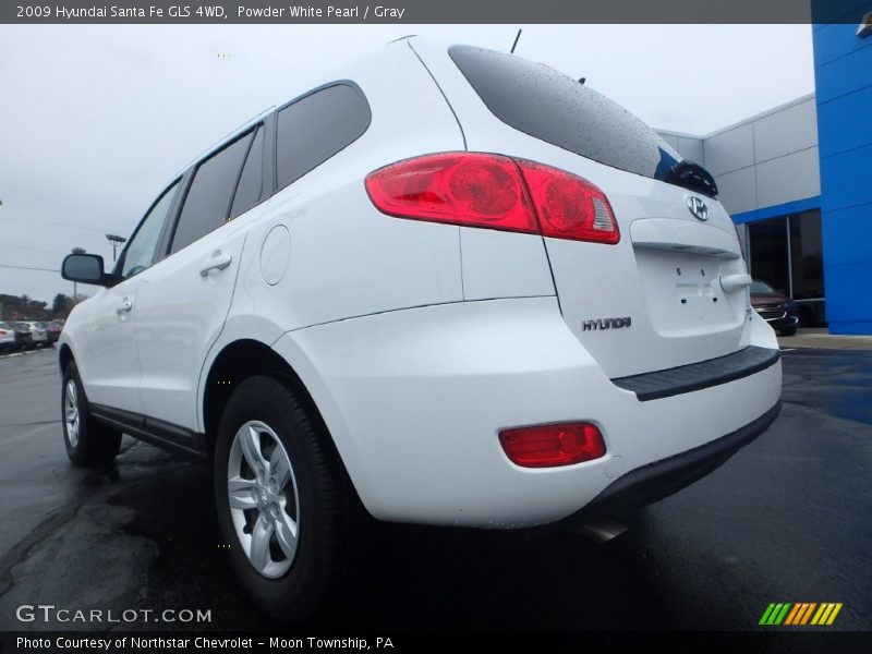 Powder White Pearl / Gray 2009 Hyundai Santa Fe GLS 4WD