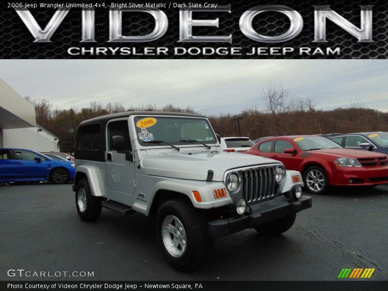 Bright Silver Metallic / Dark Slate Gray 2006 Jeep Wrangler Unlimited 4x4