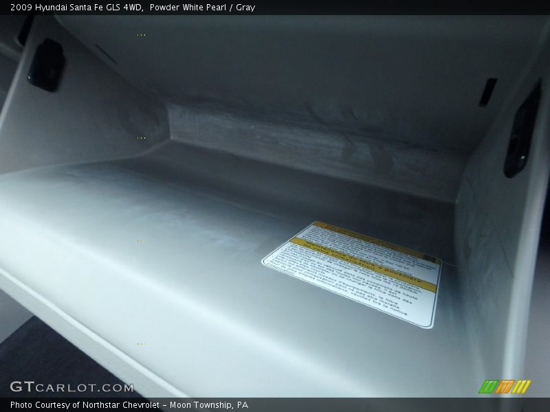 Powder White Pearl / Gray 2009 Hyundai Santa Fe GLS 4WD