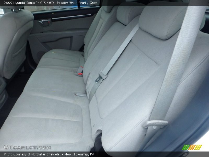 Powder White Pearl / Gray 2009 Hyundai Santa Fe GLS 4WD