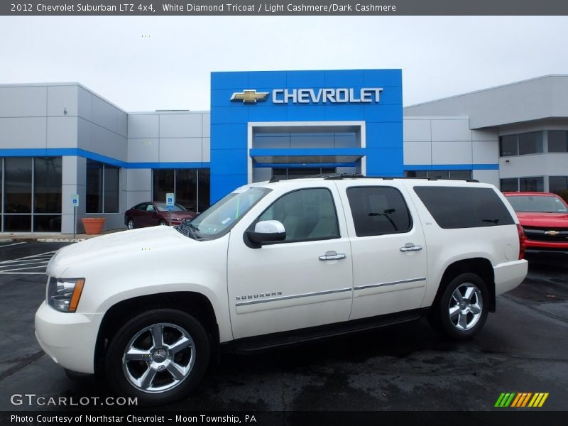 White Diamond Tricoat / Light Cashmere/Dark Cashmere 2012 Chevrolet Suburban LTZ 4x4