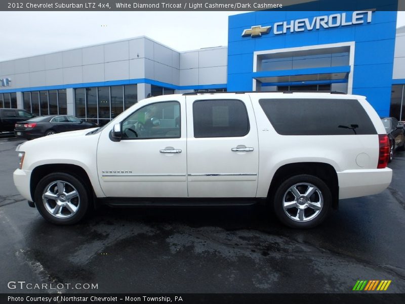 White Diamond Tricoat / Light Cashmere/Dark Cashmere 2012 Chevrolet Suburban LTZ 4x4