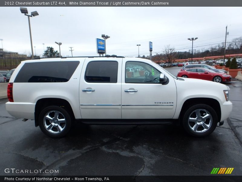 White Diamond Tricoat / Light Cashmere/Dark Cashmere 2012 Chevrolet Suburban LTZ 4x4