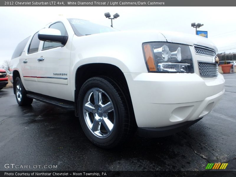 White Diamond Tricoat / Light Cashmere/Dark Cashmere 2012 Chevrolet Suburban LTZ 4x4