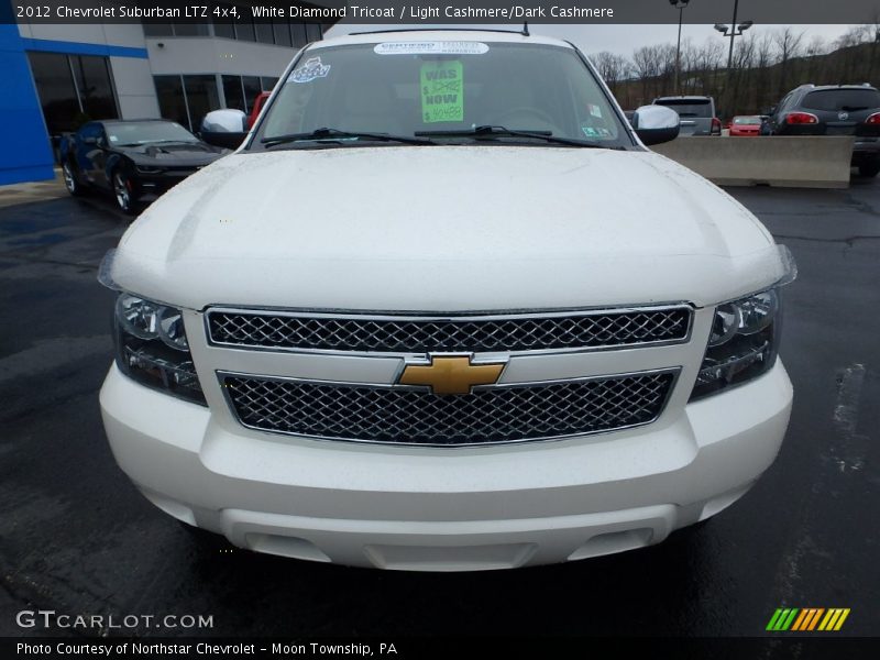 White Diamond Tricoat / Light Cashmere/Dark Cashmere 2012 Chevrolet Suburban LTZ 4x4