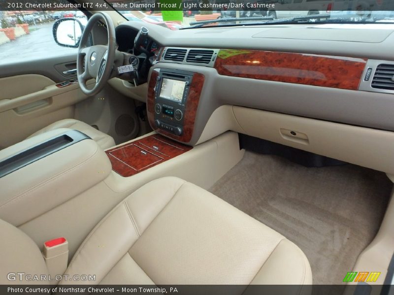 White Diamond Tricoat / Light Cashmere/Dark Cashmere 2012 Chevrolet Suburban LTZ 4x4
