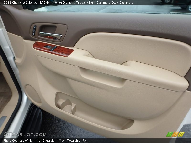 White Diamond Tricoat / Light Cashmere/Dark Cashmere 2012 Chevrolet Suburban LTZ 4x4