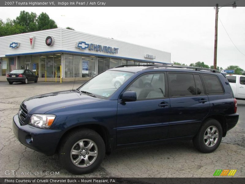Indigo Ink Pearl / Ash Gray 2007 Toyota Highlander V6
