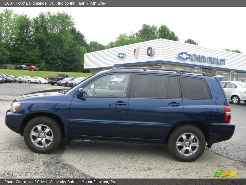 Indigo Ink Pearl / Ash Gray 2007 Toyota Highlander V6