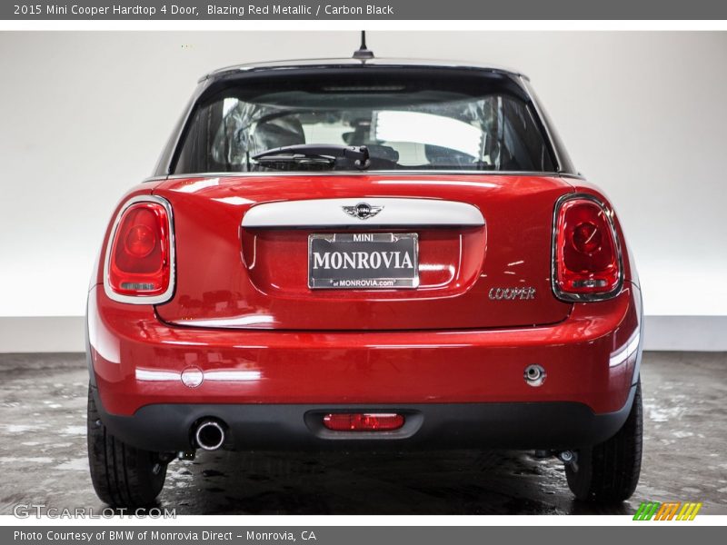 Blazing Red Metallic / Carbon Black 2015 Mini Cooper Hardtop 4 Door