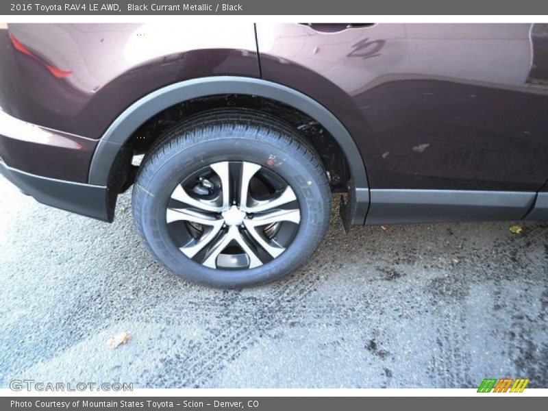 Black Currant Metallic / Black 2016 Toyota RAV4 LE AWD